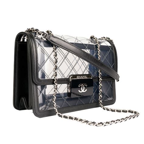 amazon clear chanel bag|Chanel transparent tote bag.